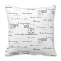 Peach skin pillowcase featuring white vintage UK postal stamp and ferris wheel print - Vintage Postal Theme Style (6)