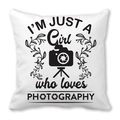 White peach skin pillowcase with I'm just a girl who loves photography design - Photography Girl Loves (24)
