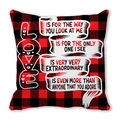 Red and black buffalo plaid LOVE peach skin pillowcase with romantic lyrics print - Love Acrostic Poem (20)