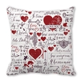 Valentine's Day heart peach skin pillowcase featuring romantic multilingual I Love You print - Multilingual I Love You Romantic Style (21)