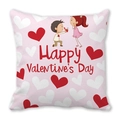 Federa rosa per cuscino con illustrazione romantica di proposta per il giorno di San Valentino - Stile Illustrazione Proposta di Matrimonio Cartoon (12) / 45*45cm