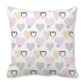 Peach skin pillowcase featuring a colorful heart pattern array on a clean white base - Four Styles Repeating Heart Style (24)