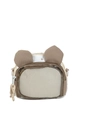 Süße Umhängetasche mit Hasenohren, Goldsternen und transparenter Netztasche - Khaki