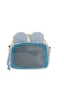 Cute bunny ear style small pet carrier bag with blue stars and mesh window - Blue