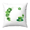 Fodera per cuscino San Patrizio con ghirlanda di trifogli e cappello da folletto - 45x45cm / 8 Super Soft-Cappello Trifoglio Ghirlanda Bianco