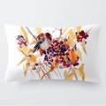 Rechthoekige pluche kussensloop met aquarel vogel print voor luxe interieur - 30cm x 50cm / Aquarel Grijze Mees (Style 1)