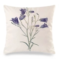 Vintage orchid silk decorative pillowcase with purple bellflower watercolor pattern - Bellflower Pattern