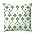Green and white geometric diamond soft cushion cover with minimalist patterns - Green White Geometric Grid (7)