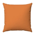 Soft square pillowcase in vibrant orange fabric with a fine velvet-like texture - Orange (9)