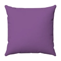 Solid purple square throw pillow cover in soft ultra-soft plush fabric, 45x45 cm size - Purple (13)