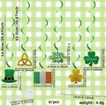 Decorazioni a spirale per San Patrizio con trifogli verdi e ciondoli a forma di cappello - Ornamento a Spirale Elementi Irlandesi