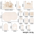 Eid Mubarak Holzschloss Deko mit Stern-Mond-Mustern für festliche Tischdekorationen - Mittlerer Osten Puzzle Stil D