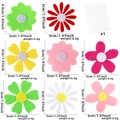 Colorful Easter felt flower stickers for DIY home decoration and spring crafts set - Easter Flowers (8 Models/Pack) / Colorful