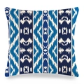 Marineblauw en beige linnen kussensloop met geometrisch golfpatroon voor bankdecoratie - 45x45 cm / Donkerblauwe Geometrische Golf (4)