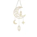 Decoración colgante de madera de Luna y Estrella con linternas para fiesta musulmana - Estilo Colgante de Luna Hueca