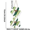 St. Patrick's Day clover wooden door sign with green stripes and burlap bow dimensions - Striped Shamrock Wood String