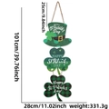 St. Patrick's Day wooden door hanger with green hat and shamrock hanging decorations - Top Hat Shamrock Hanging String