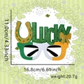 Occhiali di San Patrizio con scritta Lucky glitterata e colori della bandiera irlandese - Stile Ferro di Cavallo Lucky