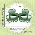 Occhiali a trifoglio verde glitterato per San Patrizio con misure e peso del prodotto - Stile Trifoglio Persiana