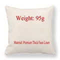 Personalisierter Kissenbezug aus Leinenimitat, 95g dickes Gewebe für Sofa und Deko - 45x45 cm / Dicke Cremefarbene Leinenoptik (Individuell)