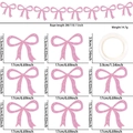 Set ghirlanda con fiocchi glitter rosa e corda da 3m per decorazioni compleanno - Striscione con Fiocchi Glitterati Rosa