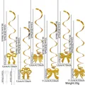 Set de 6 decoraciones de fiesta con espirales doradas y lazos con medidas detalladas - Juego de 6 / Dorado