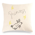 Nordischer Kissenbezug aus Leinen mit Hasen-Prinzessin-Druck für Sofa und Deko - Hasen-Prinzessin