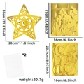 Golden mirror star and moon wall stickers set for DIY Middle Eastern home decor - Middle East Gold Sticker Style C (Hollow Star)
