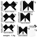 Schwarze DIY Glitzerschleifen Set für Geschenkboxen Bastelzubehör 10 Stück Set - 10er Pack / Schwarz