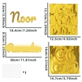 Golden brushed Ramadan wall stickers set with moon and star shapes for festive decoration - Middle East Gold Sticker Style F