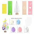 Kit arbre de Pâques DIY avec œufs en mousse et breloques en feutre avec dimensions - Blanc / Arbre DIY Blanc 20cm (Style Œuf)