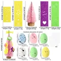 Pink sisal Easter tree DIY kit with speckled foam eggs and felt decorations - Large / Pink