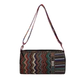 Etnische bohemian crossbodytas met kleurrijk weefpatroon en brede bedrukte riem - Stijl 6