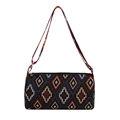 Bolso bandolera étnico con coloridos patrones geométricos y correa tejida ajustable - Estilo 1