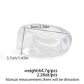 Detailed dimensions showing 6cm diameter and 3.7cm height of the thick acrylic bangle - Thick Rounded Style (02534) / Transparent Purple