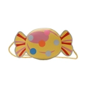 Lindo bolso bandolera amarillo para niños con forma de caramelo y puntos brillantes - Amarillo