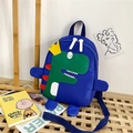 Schattige blauwe dinosaurus rugzak voor peuters met groen draakontwerp voor school - Klein / Blauw
