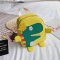Süßer gelber Dinosaurier-Rucksack für Kleinkinder mit grünen Cartoon-Details - Gelb