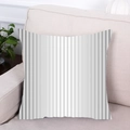 Funda de cojín cuadrada moderna de piel de melocotón con rayas verticales gris y blanco - Rayas Verticales Grises Blancas (tpr-12) / Cuadrado