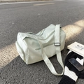 Mint green nylon travel bag with large capacity for fitness and wet dry separation feature - Green