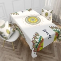 Mantel rectangular de mandala y fundas de cojín con alegres motivos florales bohemios - Estilo 4 / 40*70cm