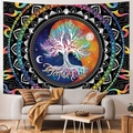 Bohemian Tree of Life tapestry with sun and moon mandala for home wall decoration - Bohemian Tree of Life Sun & Moon (Multicolor)