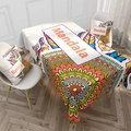 Set tovaglia rettangolare Mandala colorata con cuscini abbinati per la sala da pranzo - Stile 5 / 40*70cm