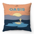 Cuscino decorativo Oasis con stampa di paesaggio desertico in morbido tessuto pelle di pesca - Poster Retro Oasis (款式-6)