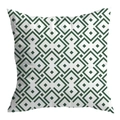 Fodera per cuscino quadrata in seta sintetica con motivi geometrici verdi decor - Stile Rombo Geometrico Verde
