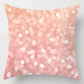 Fodera per cuscino rosa con motivo bokeh in morbidissimo peluche corto per divano - Motivo Bokeh Rosa Pesca (Stile-9)