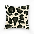 Fodera per cuscino quadrata in pelle di pesco con stampa animalier leopardata - Stampa Leopardata di Moda / Fodera per cuscino 45x45cm