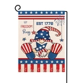 Bandiera da giardino con gnomo patriottico e scritta Let Freedom Ring su tela grezza - Gnomo Let Freedom Ring (Stile-9) / 30x45cm
