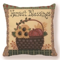 Federa per cuscino Ringraziamento con girasoli, zucche e stampa Harvest Blessings - Cesto Di Zucca Girasole (Stile-4)