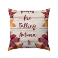 Housse de coussin en peluche douce avec feuilles d'érable sur fond de bois blanc - Style Érable Grain de Bois Blanc (款式-2)